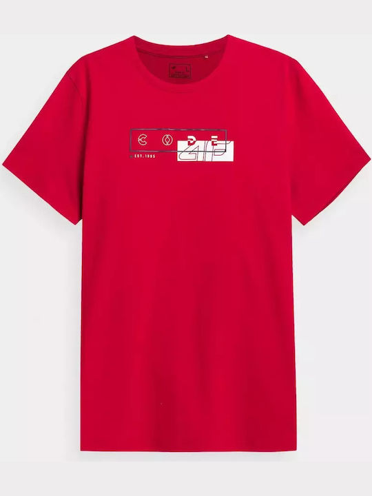 4F Men's Short Sleeve T-shirt Red