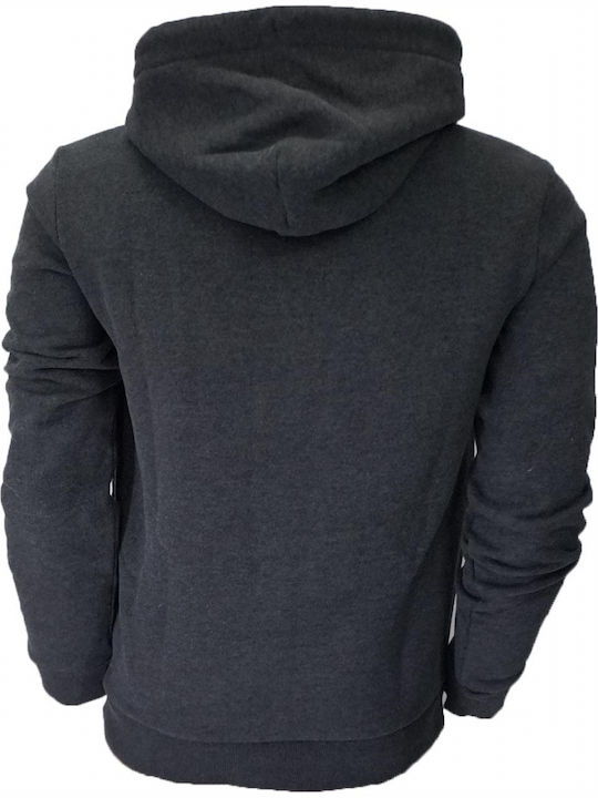Track & Field Sweatshirt with Hood Charcoal Marl