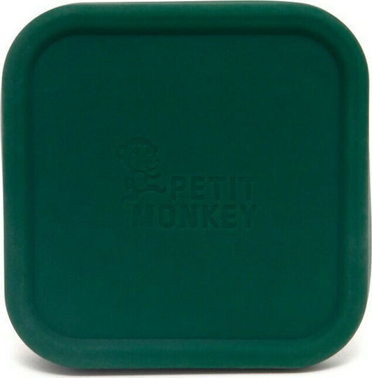 Petit Monkey Kinder Lebensmittelbehälter aus Silikon 0.5Es Grün 10.5 x 10.5 x 5cm
