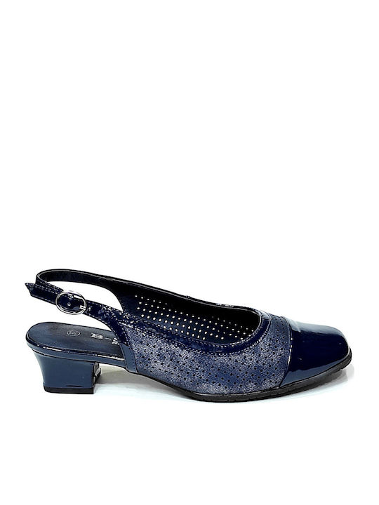 B-Soft Navy Blue Heels with Strap