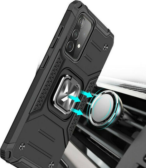 Wozinsky Ring Armor Back Cover Plastic Black (Galaxy A52 / A52s)