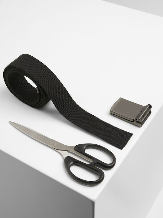 Men's Belt Fabric Webbing Belt Black