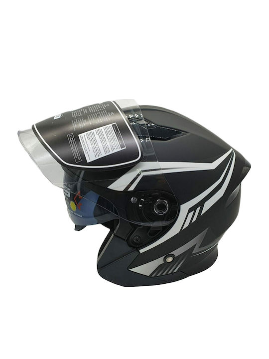 Faseed 630 Black Checkmate White Motorradhelm Jet 1315gr 28605439