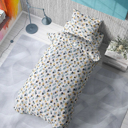 Dimcol Hearts Kids Cotton Pillowcase 50x70cm 11 Green 1925813107801188