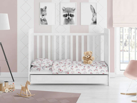 Dimcol Unicorn Baby Cotton Pillowcase Pink 35x45cm
