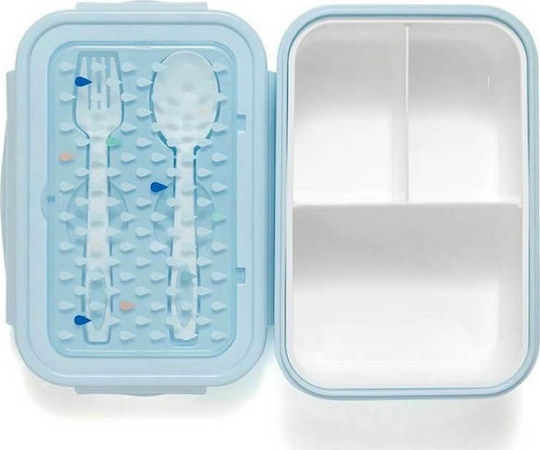 Petit Monkey Plastik Kinder Lunchset Hellblau