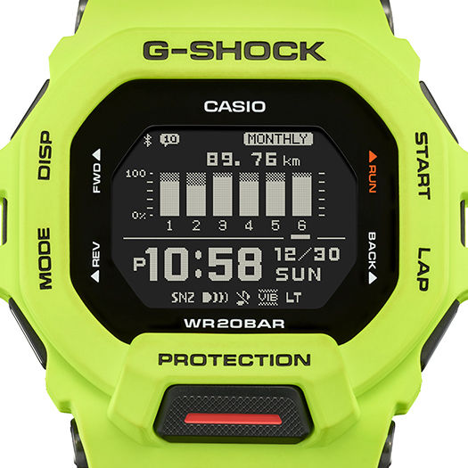 Casio G-Shock GBD-200-9 48mm Waterproof Smartwatch (Lime Green)