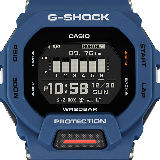 Casio G-Shock GBD-200-2 48mm Wasserdicht Smartwatch (Navy Blue)