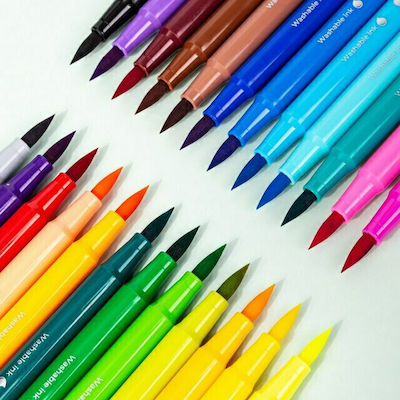 Deli Color Emotion Washable Drawing Markers Double Tip Set 24 Colors