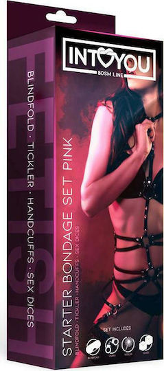 IntoYou BDSM Line Starters Bondage 4 Pieces Set BDSM Kit in Rosa Farbe 4Stück