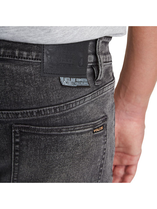 Vorta Men's Jeans Pants with Slim Straight Fit Gray
