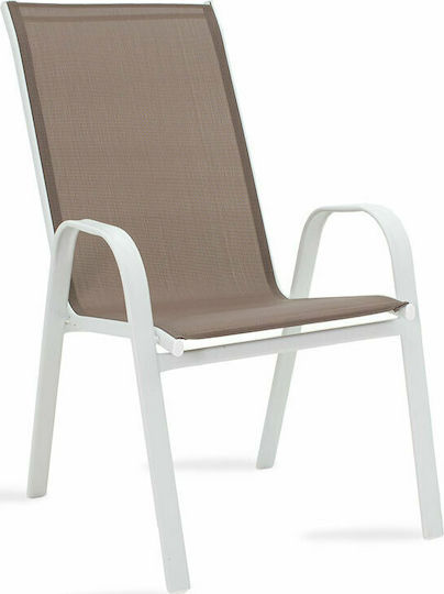 Garten- und Outdoor-Möbelsets Typsatz Speisesaal 7 Stücke Herstellerfarbe Weiß / Braun