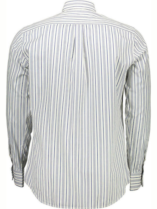 Harmont & Blaine Men's Shirt Long Sleeve Cotton Striped White