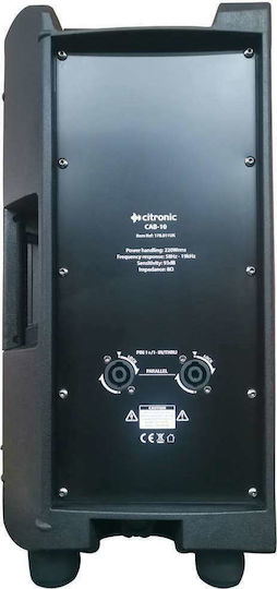 Citronic CAB-10 178.011UK Passive Speaker PA 220W with Woofer 10" 31x30x53cm.