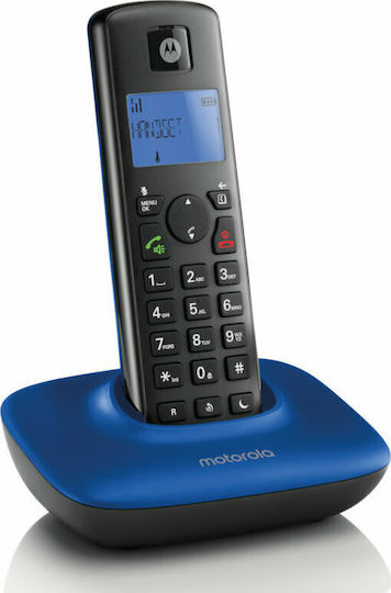Motorola T401+ Cordless Phone with Greek Menu Blue