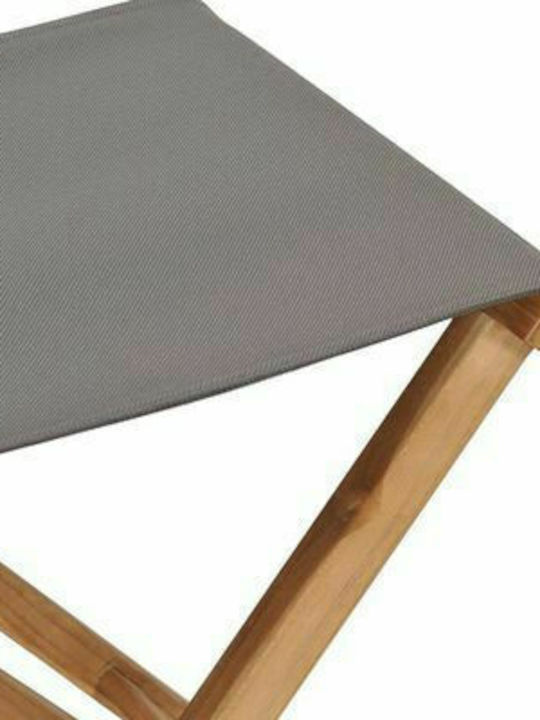 Wooden Outdoor Stool Teak Dark Grey 2 Pieces 38x38x46cm