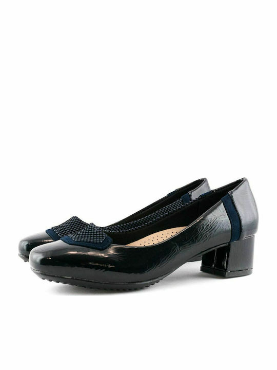 B-Soft Pointed Toe Navy Blue Low Heels 74-1852-25 74/1852-25