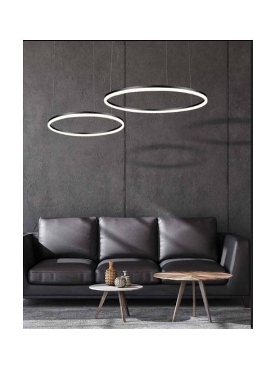 Zambelis Lights Pendant Light LED Suspension with Warm White Light Black