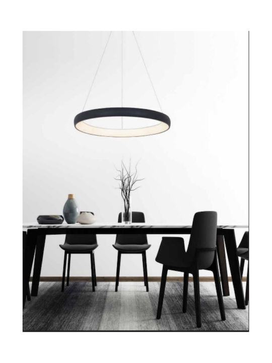 Zambelis Lights Adjustable Pendant Light Black Bell 80x80cm