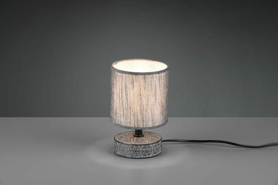 Trio Lighting Marie Κεραμικό Πορτατίφ για Ντουί E14 με Γκρι Καπέλο και Βάση