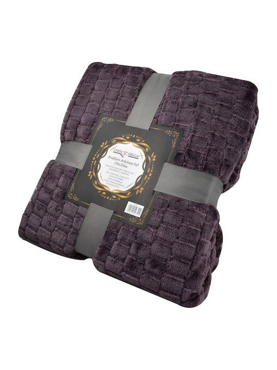 Chios Hellas 35056 Blanket Fleece Single 150x200cm. Purple