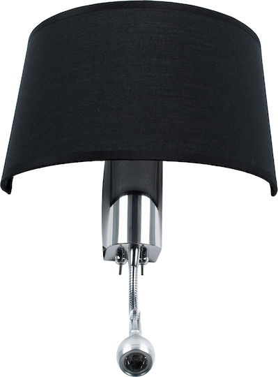 GloboStar Elegant Modern Wall Lamp with E27 Lamp Bulb Base and Switch Black 26.5x43x43cm
