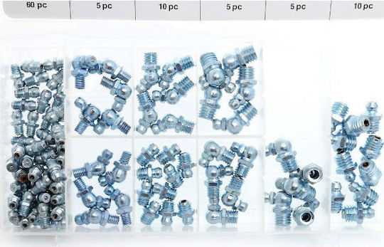 Kraft & Dele Tool Accessories Grease Fittings in Plastic Case KD10507 110pcs