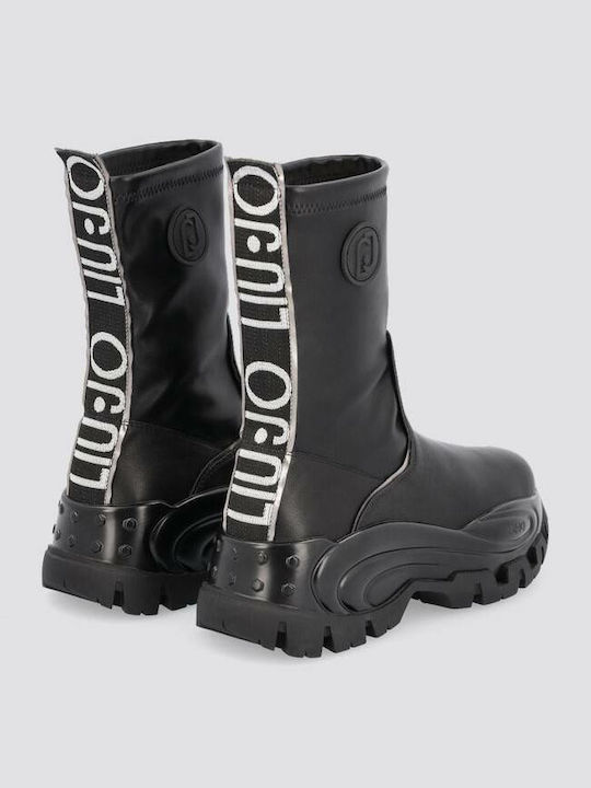 Wave 16 Leather Women's Ankle Boots Black