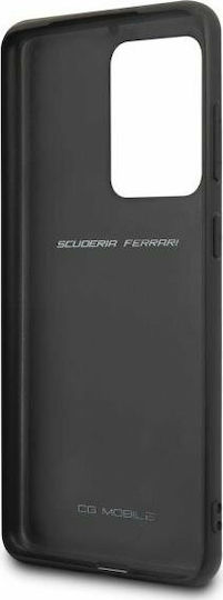 Ferrari Heritage Umschlag Rückseite Leder Schwarz (Galaxy S20 Ultra)