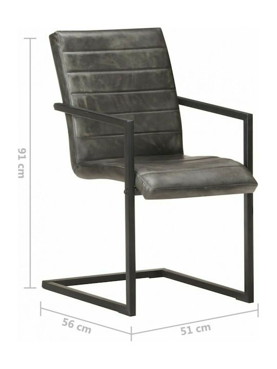 Überhang Stühle Speisesaal Grey 4Stück 51x56x91cm