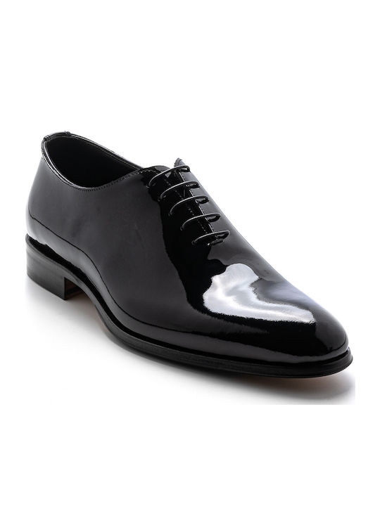 Perlamoda Handmade Men's Patent Leather Dress Shoes Black