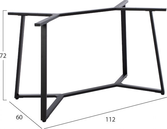 HomeMarkt Βάση Τραπεζιού Μεταλλική Γραφείο Μαύρη 112x60x72cm