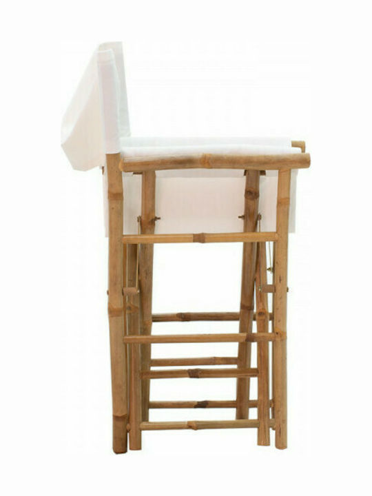 Outdoor Chair Bamboo Nalin Natural White 58x45x92cm