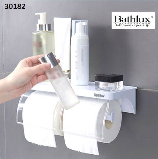 Wandmontierte Papierhalter Bathlux 30182 mit Saugnapf Weiß Wandmontierte Papierhalter Bathlux 30182 mit Saugnapf Weiß