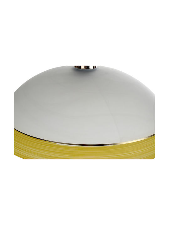 Klikareto Single light Pendant Light Yellow Bell with Socket E27 40cm