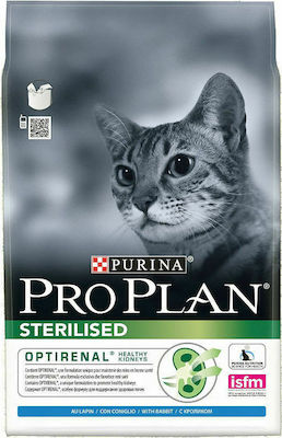 Purina Pro Plan Sterilised Optirenal Adult Dry Food for Adult Neutered Cats with Rabbit 3kg