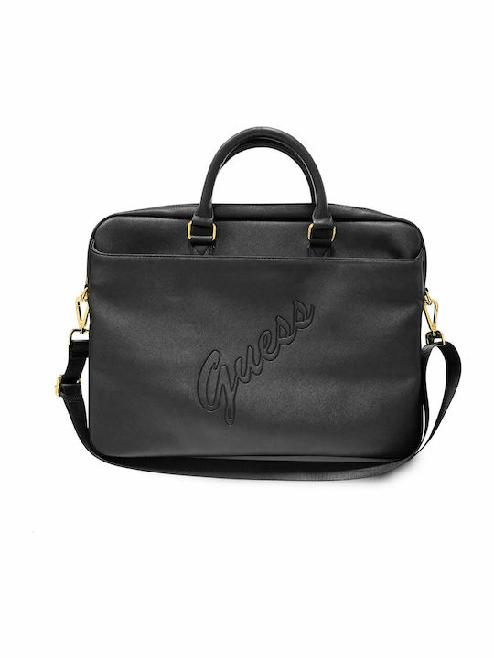 Guess Vintage Script Shoulder / Handheld Bag for 15.6" Laptop Black