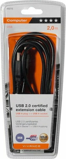 Vivanco USB 2.0 Cable USB-A male - USB-A female 2m (45215)