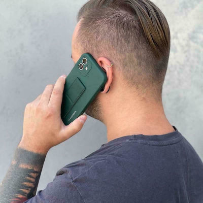 Wozinsky Kickstand Flexible Silicone Back Cover Dark Green (iPhone 11 Pro)