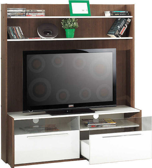 Έπιπλο TV Επιδαπέδιο Καρυδί / Λευκό 134x40x150εκ. Έπιπλο TV Επιδαπέδιο Καρυδί / Λευκό 134x40x150εκ.