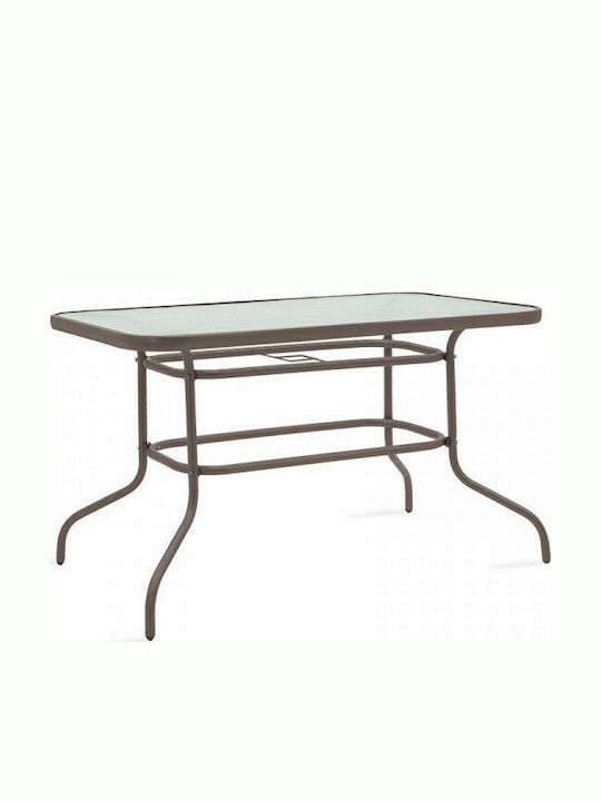 Set Sala De Mese Pentru Exterior Valor Calan 7 Piese Maro