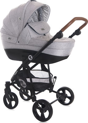 Lorelli Crysta 3 in 1 Adjustable 3 in 1 Baby Stroller Suitable for Newborn Grey Opaline