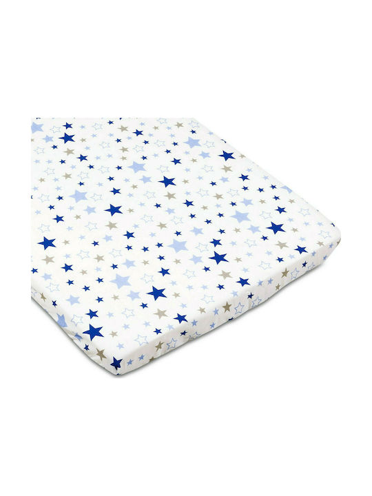 Jukki Milky Way Baby Sheet Crib Cotton Fitted White 60x120cm 744-0590-8023