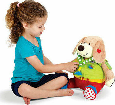 Edushape Animal Educational Puppy made of Fabric with Sounds for 12++ Months