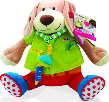 Edushape Animal Educational Puppy made of Fabric with Sounds for 12++ Months