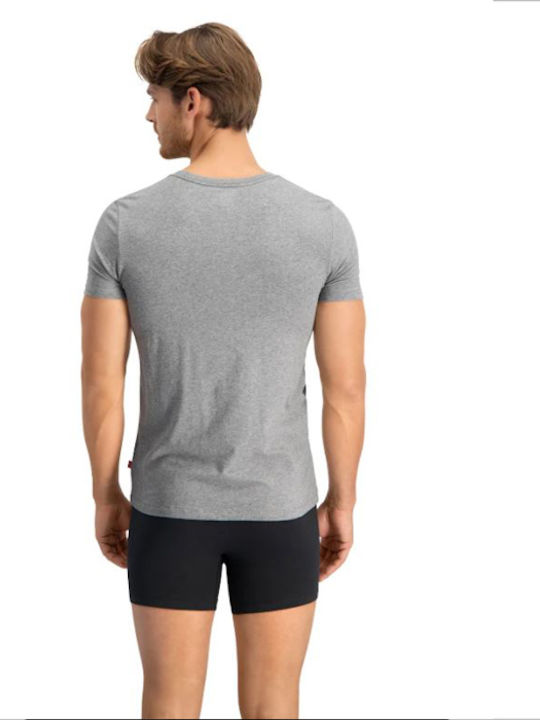 Men's Short Sleeve Undershirts Gray 2Pack