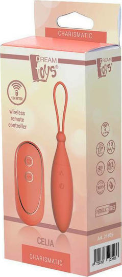 Dream Toys Charismatic Celia Vibrating Egg Δονητής Egg με Remote Control 16cm Πορτοκαλί