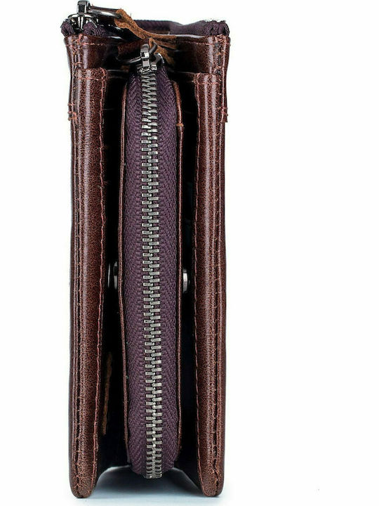 Leather Men's Wallet Classic with RFID Brown