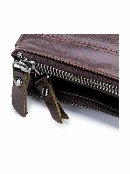 Leather Men's Wallet Classic with RFID Brown