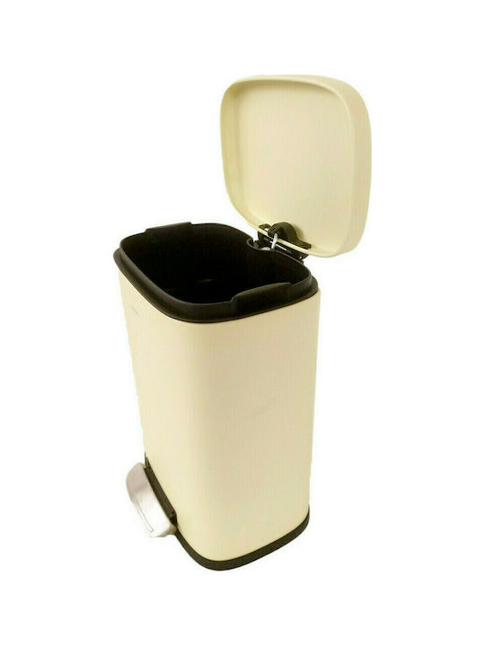 Dimitracas Akira Metallic Toilet Bin with Soft Close Lid 5lt Yellow